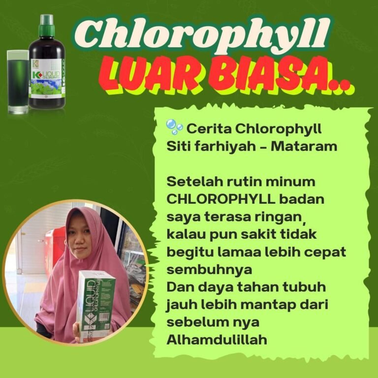 Home testimoni klorofil sakit cepat sembuh